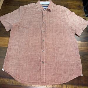 32 Bar Blues Men’s L Red Textured Shirt Cotton Blend